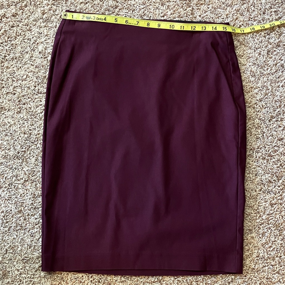 Elle Deep Burgundy Pencil Skirt
